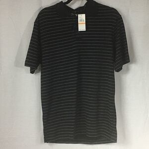 Haggar Small Cool 18  NWT black white polo shirt short sleeve collared bu…